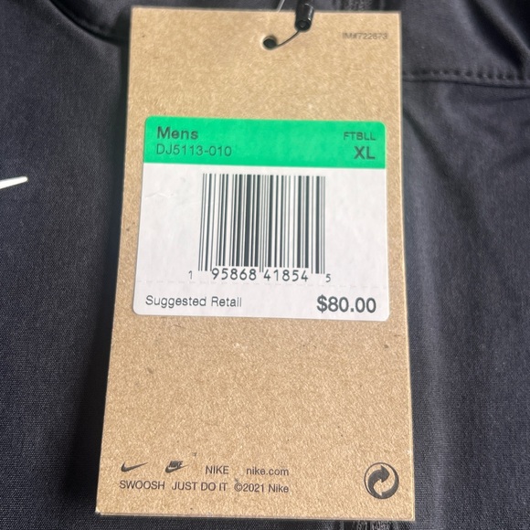 Nike Men’s 1/4 Zip Shirt Jacket Coach Performance Black White Size XL DJ5113-010 - Picture 2 of 9